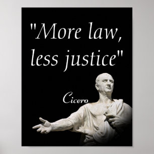 Poster Marcus Tullius Cicero Citação Do Direito E Da Ju