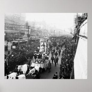 Póster Mardi Gras, 1900