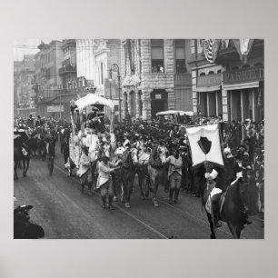 Poster Mardi Gras, 1906. Vintage Photo