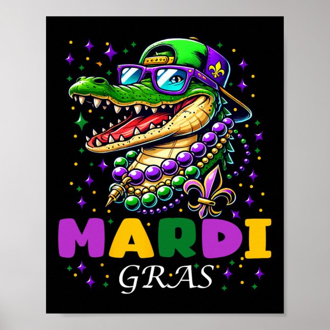 Poster Mardi Gras 2025 Para Mulheres Homens (Frente)