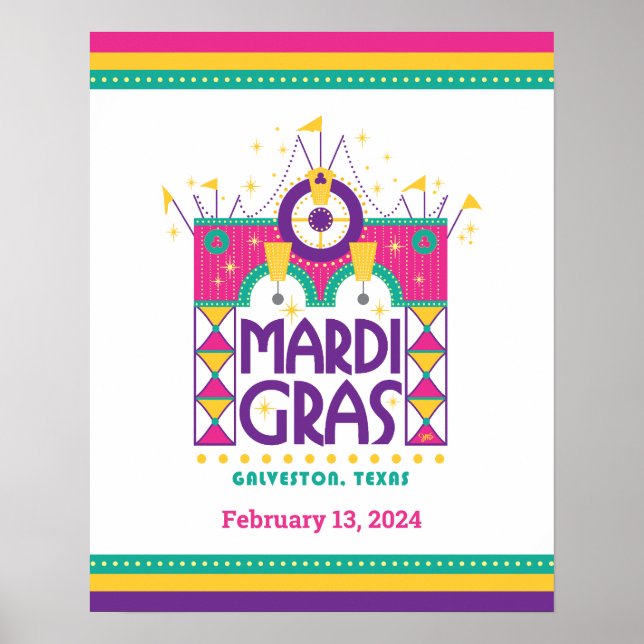 Poster Mardi Gras Arch, Galveston, Texas (Frente)