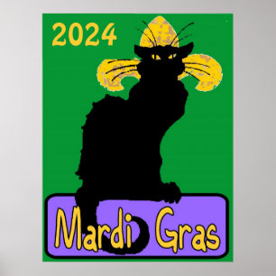 Poster Mardi Gras Chat Noir, data de edição