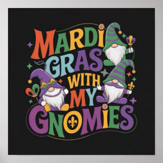 Poster Mardi Gras com meus GNOMES
