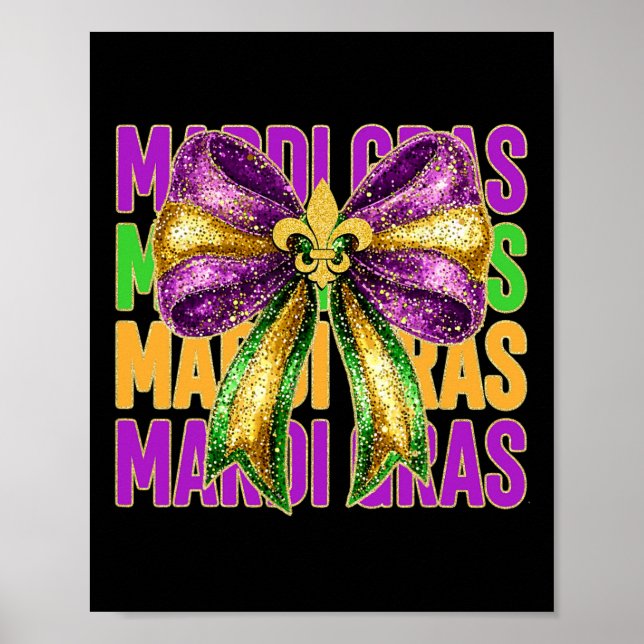 Poster Mardi Gras Coquette Fat Terça-feira Parada Arco Ca (Frente)