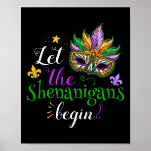 Poster Mardi Gras Costume Deixa Os Shenanigans Começarem