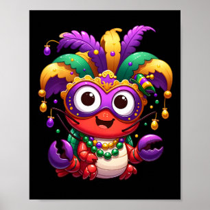 Poster Mardi Gras Costume Mascarada Men Wo