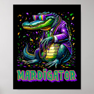Poster Mardi Gras Costume Men Mulheres Criança