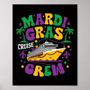 Poster Mardi Gras Cruise Crew 2025 Trip Family Matching C
