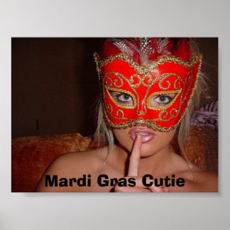 Poster Mardi Gras Cutie