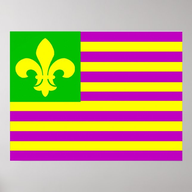 Póster Mardi Gras Flag (Frente)