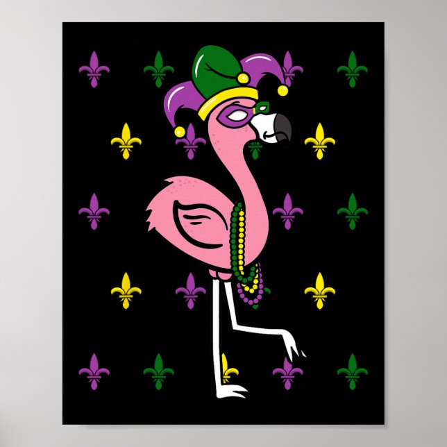 Poster Mardi Gras Flamingo Carnival Parade Costume  (Frente)
