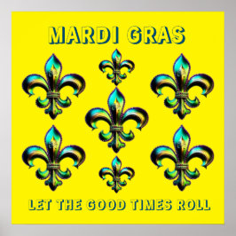 Poster Mardi Gras Fleur De Lis