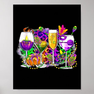 Poster Mardi Gras Gl Of Wine