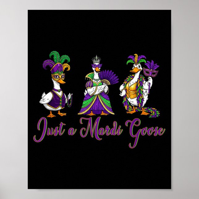 Poster Mardi Gras Goose 2026 Gift Funny Tee Men,women  (Frente)