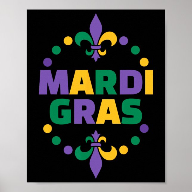 Poster Mardi Gras Happy Mardi Gras Carnaval (Frente)