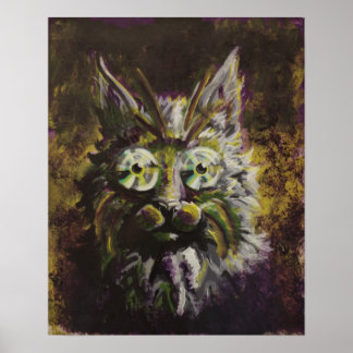 Póster Mardi Gras - Hipopótico Pop de Gatos