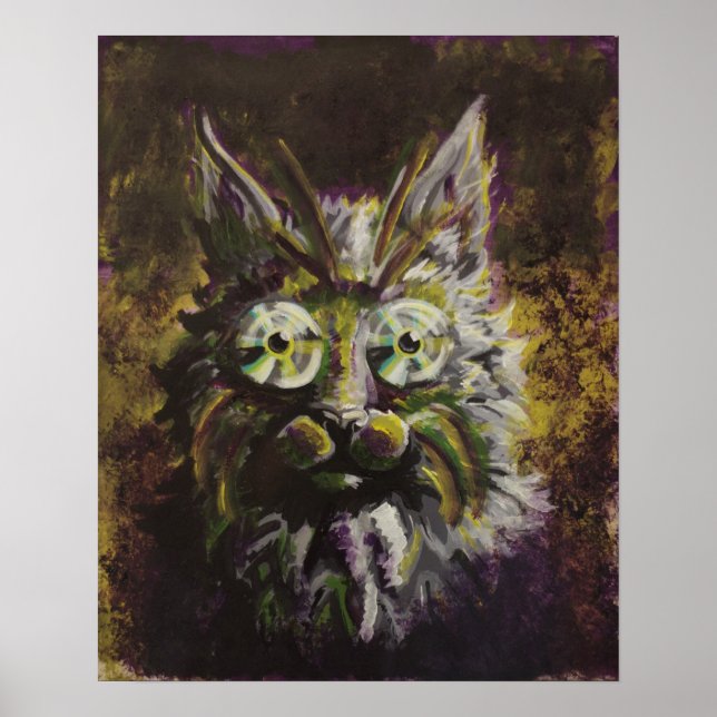 Póster Mardi Gras - Hipopótico Pop de Gatos (Frente)