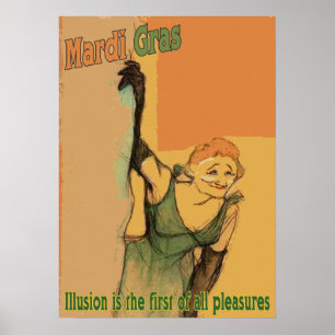 Póster Mardi Gras-Illusion é o primeiro de todos os praze