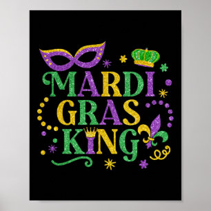 Poster Mardi Gras King Fun Parade Mardi Gras Carnaval Cos