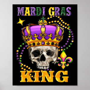 Poster Mardi Gras King Men Figurino Gift Mardi Gr