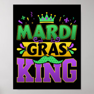 Poster Mardi Gras King Para O Figurino Do Carnaval De Nov
