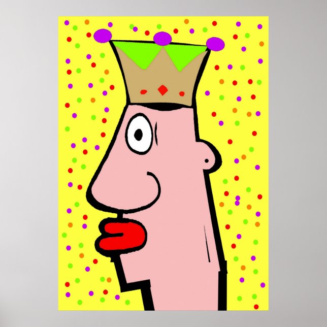 Póster Mardi Gras King "REX" Abstrato head (Frente)