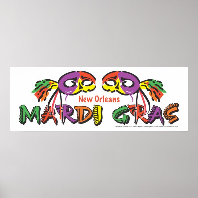 Póster Mardi Gras New Orleans (Frente)