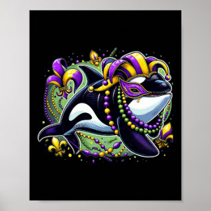 Poster Mardi Gras Orca Whale