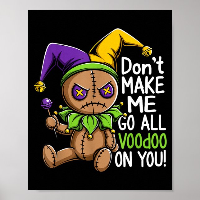 Poster Mardi Gras Parade Stitch Voodoo Doll Jester Spooky (Frente)
