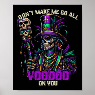 Poster Mardi Gras Priest Top Hat New Orleans WitDoctor