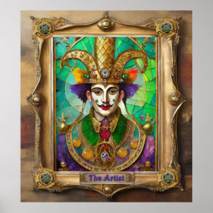 Poster Mardi Gras Realm Retratos - O Artista Dali