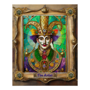 Póster Mardi Gras Realm Retratos - O Artista Dali