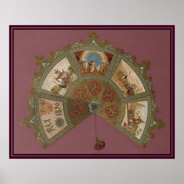 Póster Mardi Gras Rex Ball 1890 (Frente)