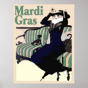 Póster Mardi Gras Se Veste