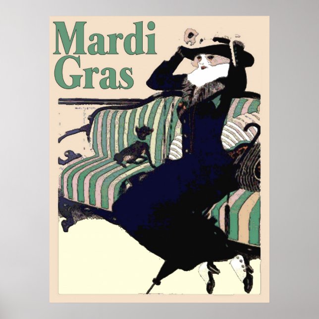 Póster Mardi Gras Se Veste (Frente)