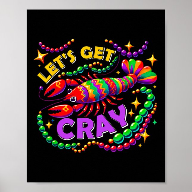 Poster Mardi Gras vai buscar a parada de carnaval de peix (Frente)