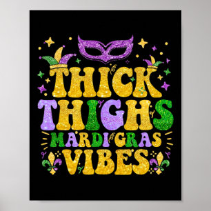 Poster Mardi Gras Vibes Fleur De Lis Mardi G