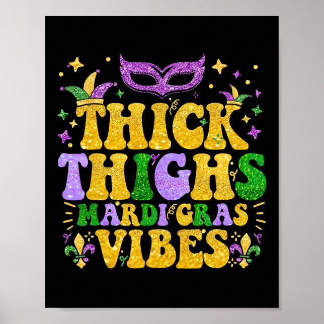 Poster Mardi Gras Vibes Fleur De Lis Mardi G (Frente)