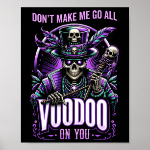 Poster Mardi Gras Witch Doctor New Orleans Não Me Faça