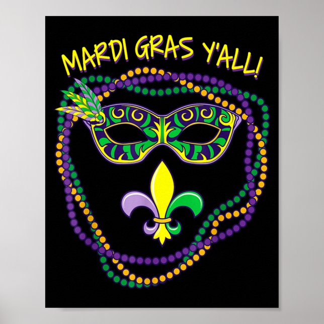 Poster Mardi Gras Yall  (Frente)