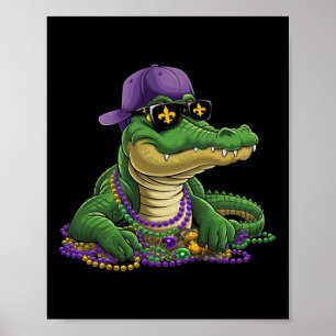 Poster Mardigator Mardi Gras Alligator Costume Men