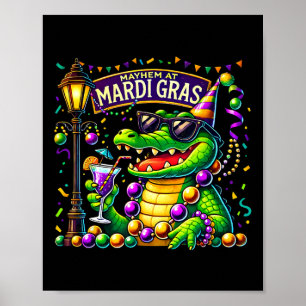 Poster Mardigator Mardi Gras Alligator Costume Men