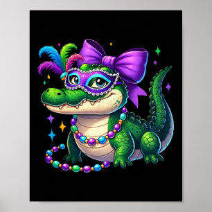 Poster Mardigator Mardi Gras Alligator Costume Men