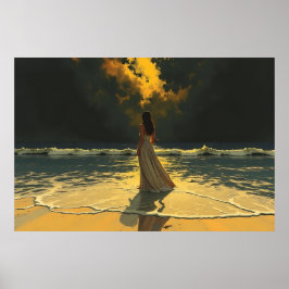 Poster Maré Dourada de Solidão | Marés Celestiais