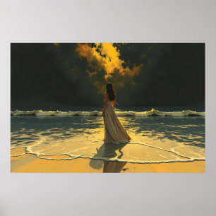 Poster Maré Dourada de Solidão Marés Celestiais