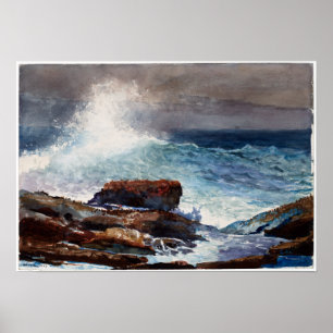 Poster Maré entrante de Winslow Homer, Scarboro Maine