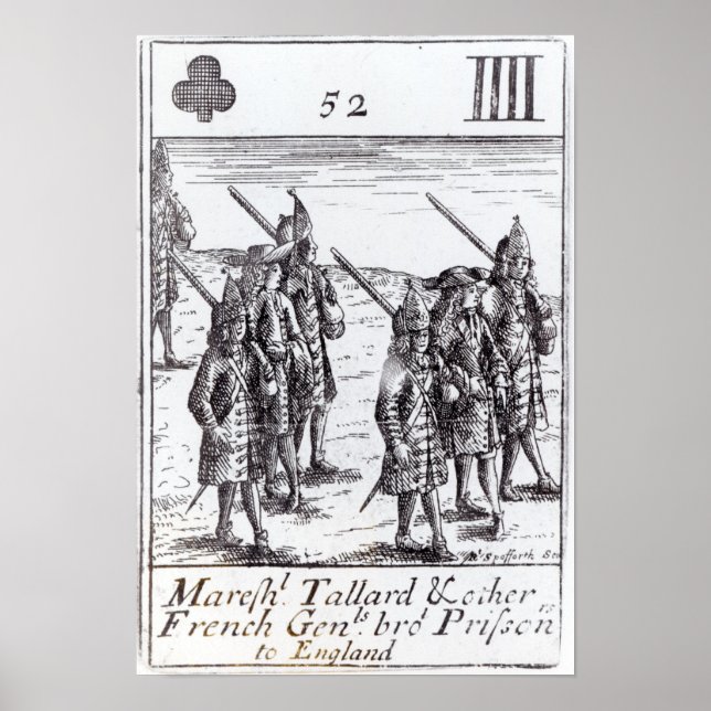 Poster Marechal Tallard e outros Generais Franceses (Frente)
