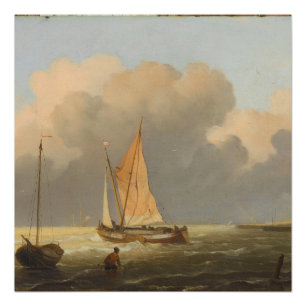 Póster Mares ao largo da costa, com Spritsail Barge Poste