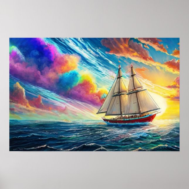 Poster Mares Colorido (Frente)