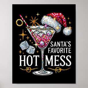 Poster Margar de Natal de Mess Quente Favorito dos papais